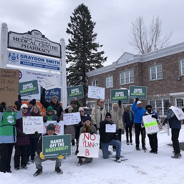 Greens host a Day of Action to save the greenbelt and stop Highway 413